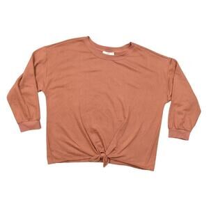 Loft Orange Pullover Sweater Plus Size 20/22 Cotton Long Sleeve Orange